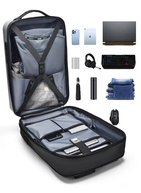 Hard Shell Laptop Backpack, Anti-Theft Waterproof Gaming Backpack with USB Charging Port